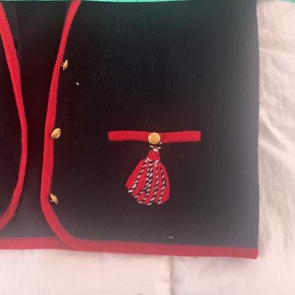 Pendelton vintage Virgin Wool‎ Holiday Gold Button Front Sweater. M - Picture 7 of 10